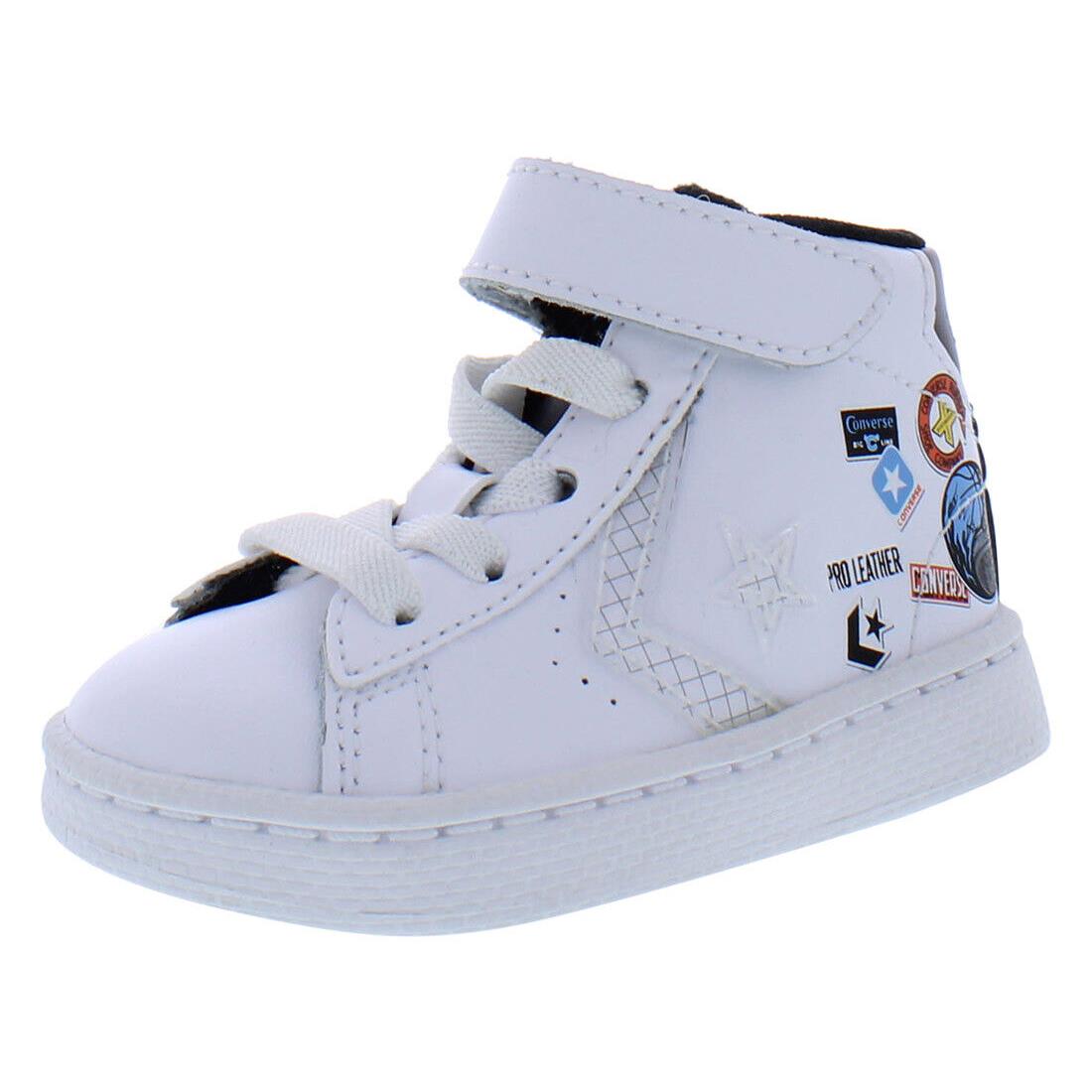 Converse Pro Leather Hi Infant/toddler Shoes - White/White/Multicolored, Main: White