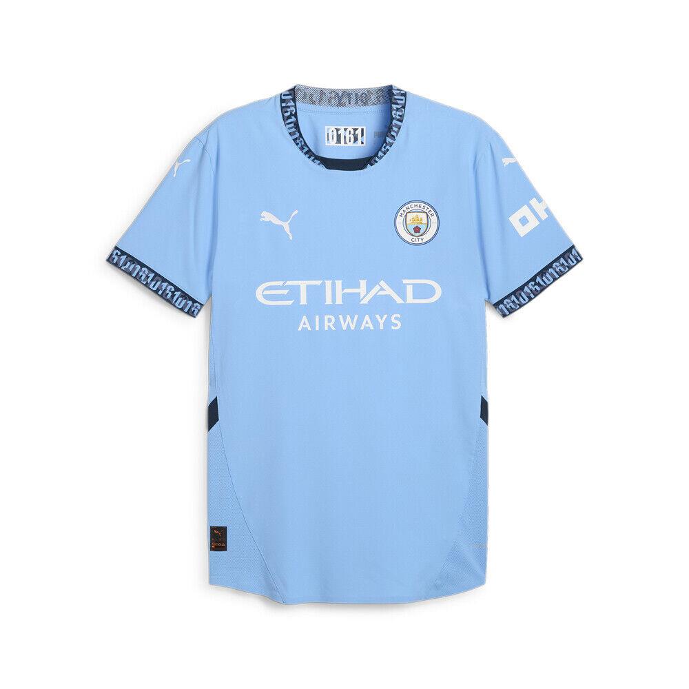 Puma Mcfc Home Authentic Short Sleeve Soccer Jersey Mcfc Home Short Sleeve Soccer Jersey Mens Blue 77505001