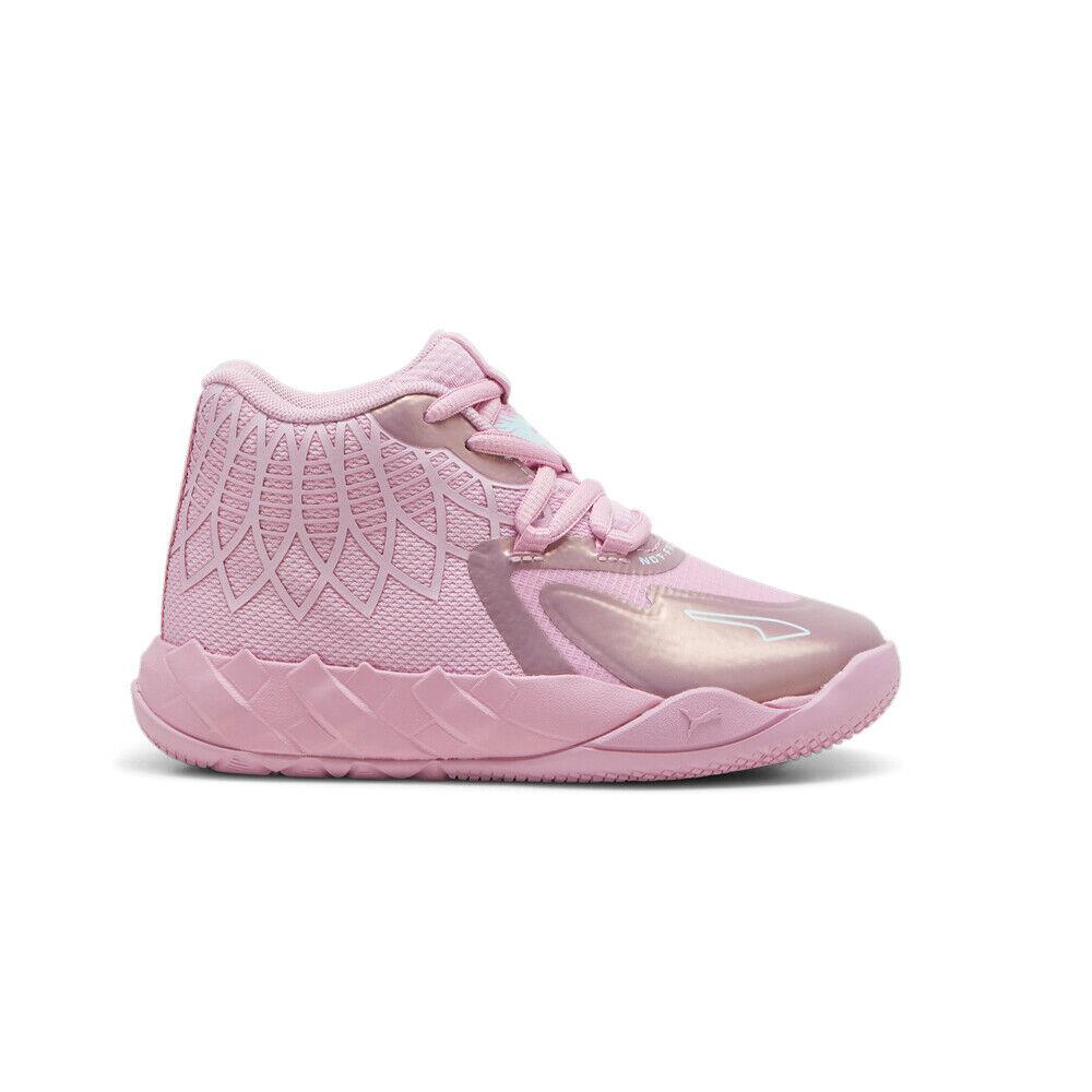 Puma Mb.01 Iridescent Basketball Youth Girls Pink Sneakers Athletic Shoes 30994 - Pink