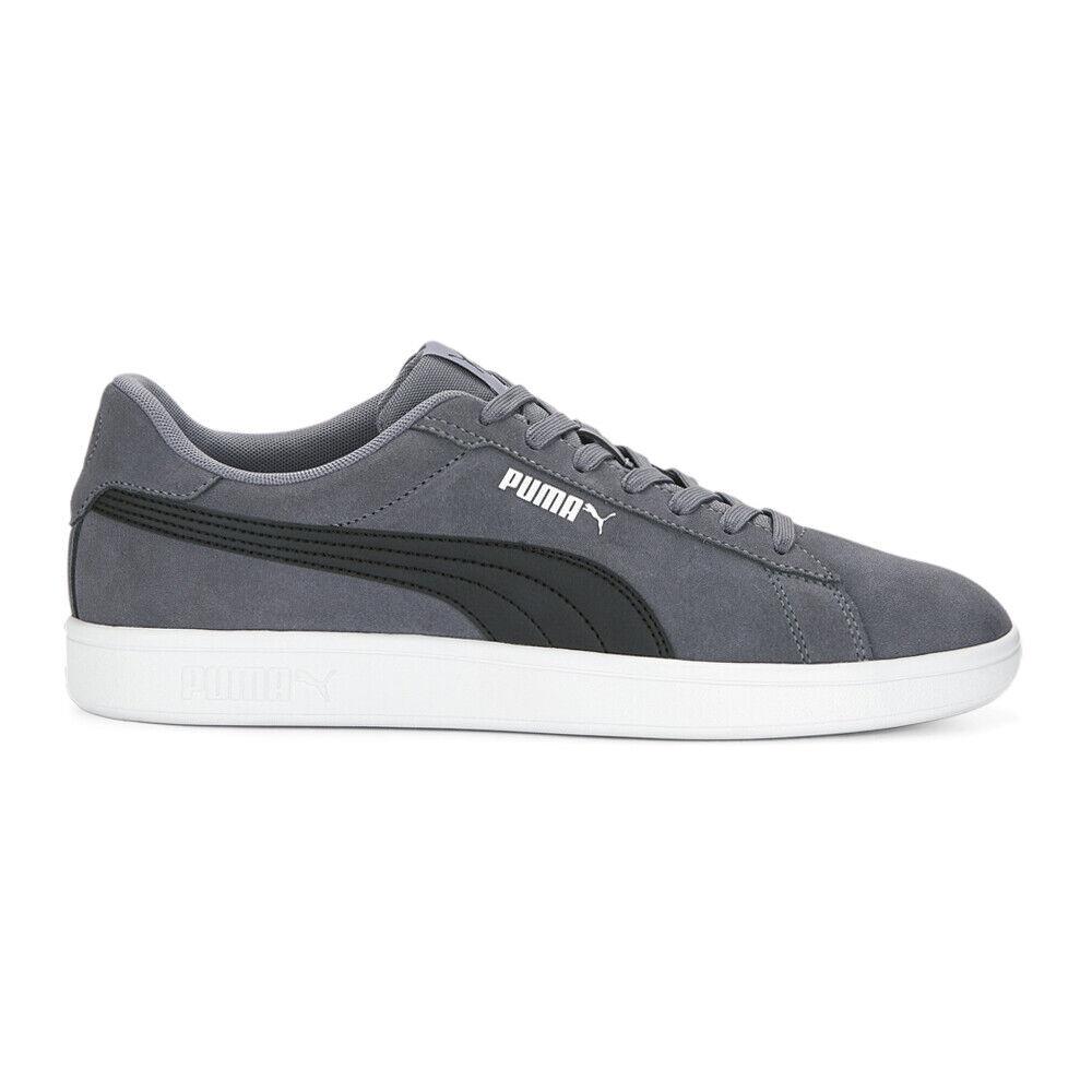 Puma Smash 3.0 Lace Up Mens Grey Sneakers Casual Shoes 39098408 - Grey