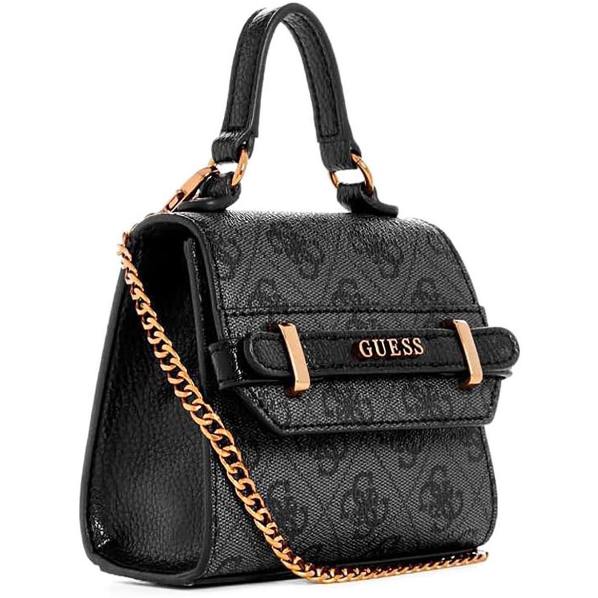 Guess Hwsz9001770 Sestri 4G Logo Micro Mini Womens Bags In Coal