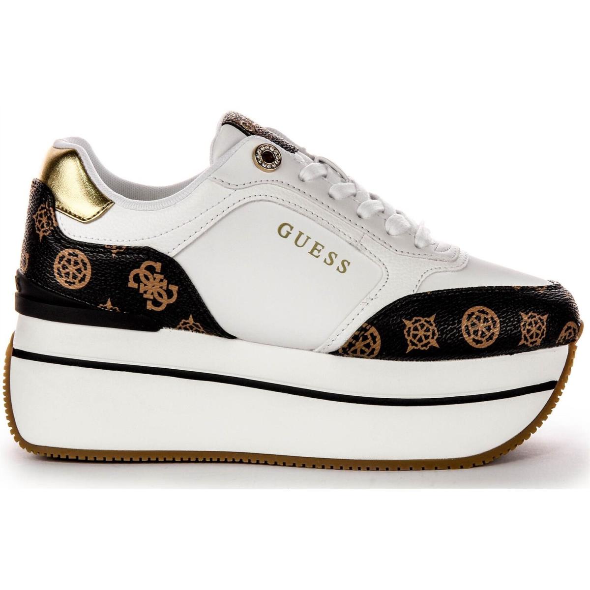 Guess Flpcm4Fal12 Camrio 4G Peony Logo Women Sneaker White Brown US 5 - 11