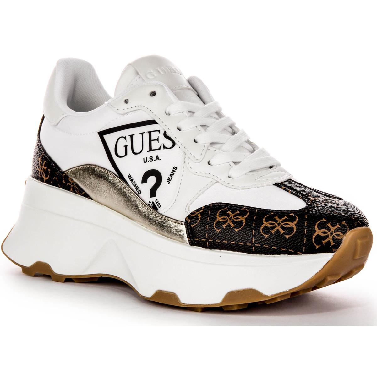 Guess Flpcb5Fal12 CalebB5 Fashion Women Sneaker White Brown US 5 - 11