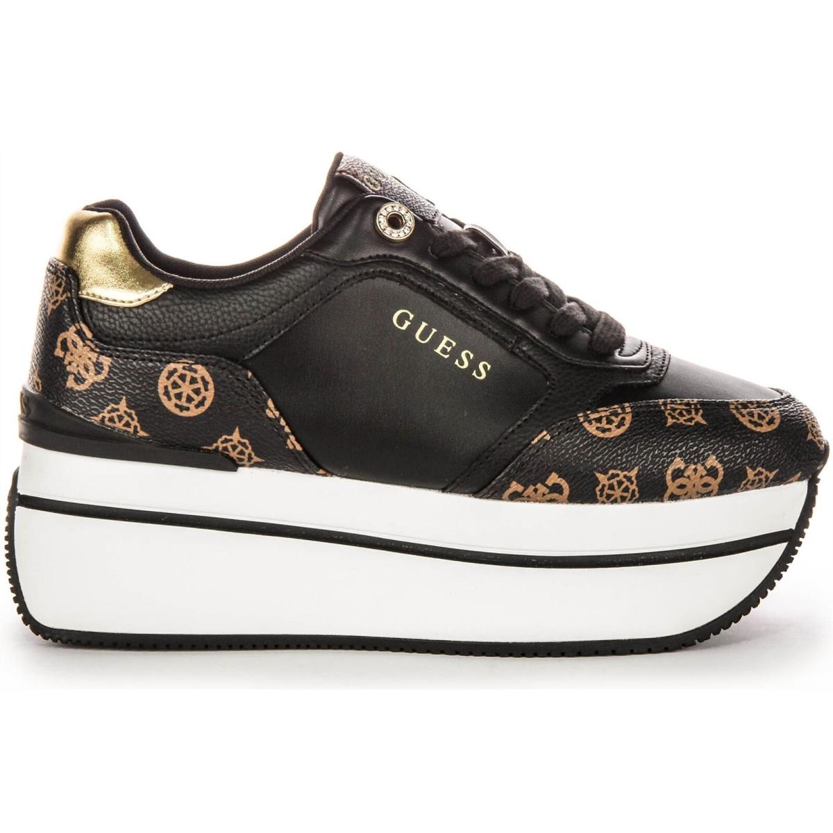 Guess Flpcm4Fal12 Camrio 4G Peony Logo Black Brown Women Sneaker US 5 - 11