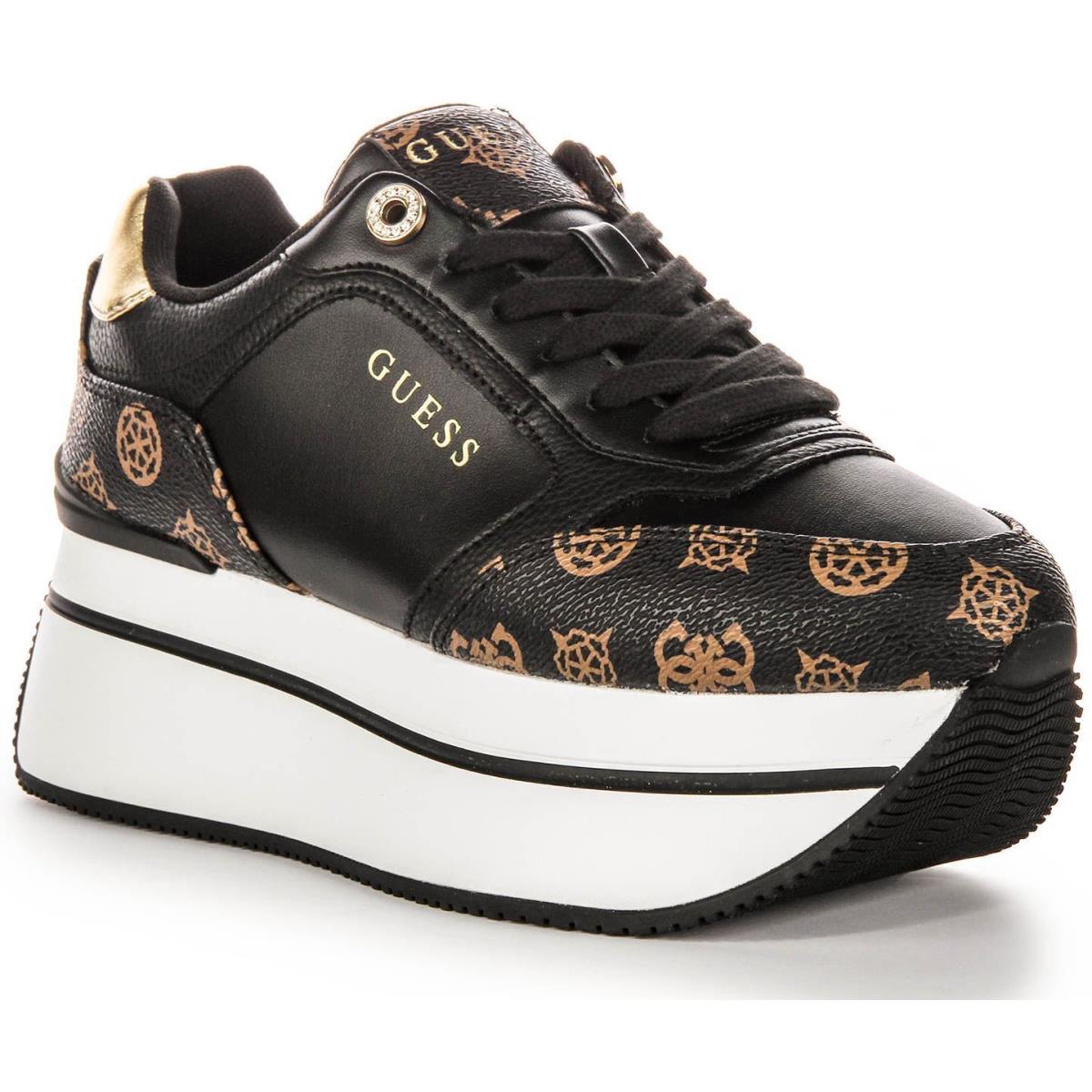 Guess Flpcm4Fal12 Camrio 4G Peony Logo Black Brown Women Sneaker US 5 - 11 BLACK BROWN