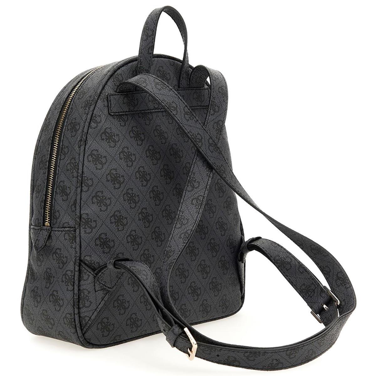 Guess Hwebg8767330 Eco Elements PU Grain Backpack Womens Bag In Coal