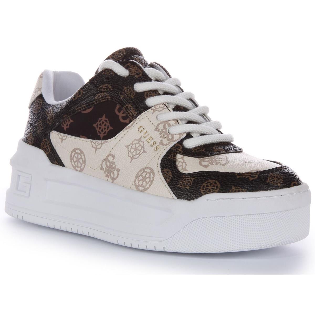 Guess Fl8Mmrfal12 Women Sneaker Beige Brown Size US 5 - 11