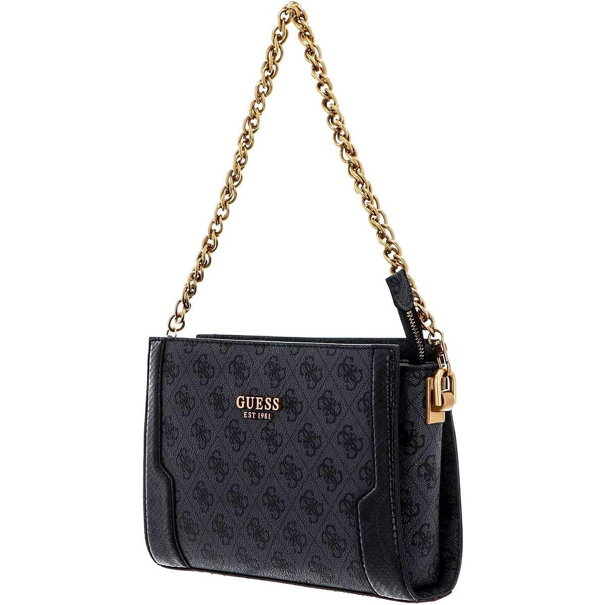 Guess Hwsp8988120 Ajiona 4G Logo Mini Crossbody Womens Bags In Coal