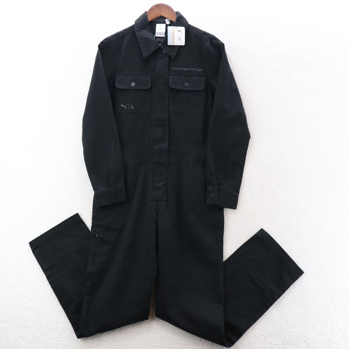 Puma x Lauren London Boilersuit Women`s Size XS Black 538891 01 Coveralls Logo