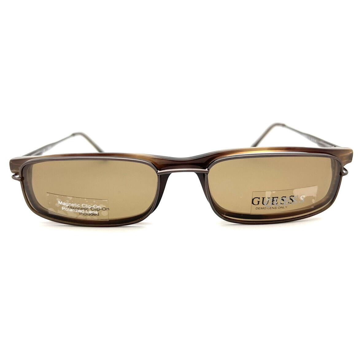 Guess Eyeglasses 1291 with Polarized Clip Tortoise 52-18-140 W/generic Case