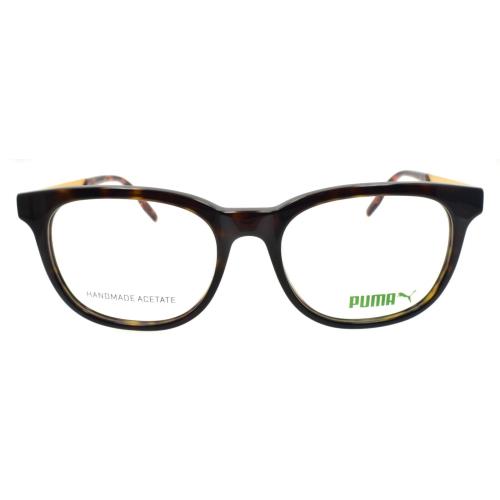 Puma PE0140O 002 Eyeglasses Frames 52-17-135 Havana / Gold