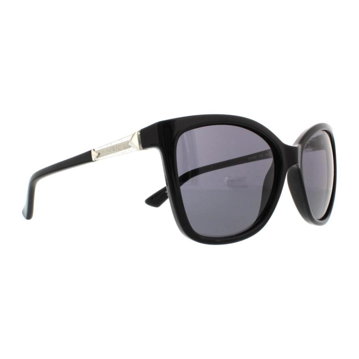 Guess Designer Sunglasses GU7456-01B in Black with Grey Lenses