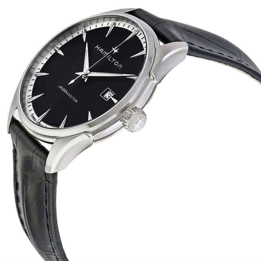 Hamilton Jazzmaster Black Dial Men`s Leather Watch H32451731