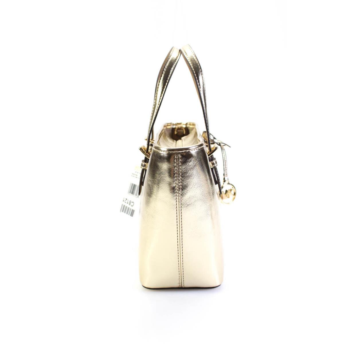 Kors Womens Pale Gold Extra Small Zip Tote Bag Handbag