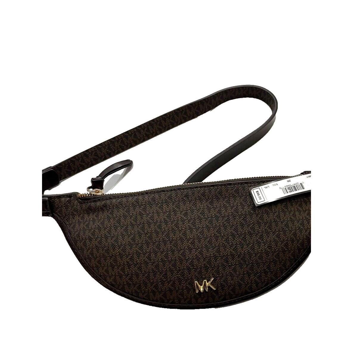 Michael Kors Reversible Belt Bag Crossbody Fanny Pack - Brown Leather - S / M