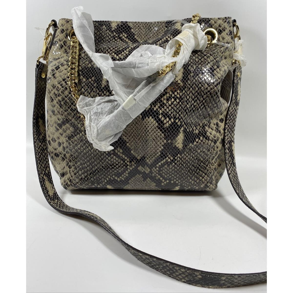 Michael Kors Chain Python Leather Jet Set Tote Hobo Convertible Shoulder Bag