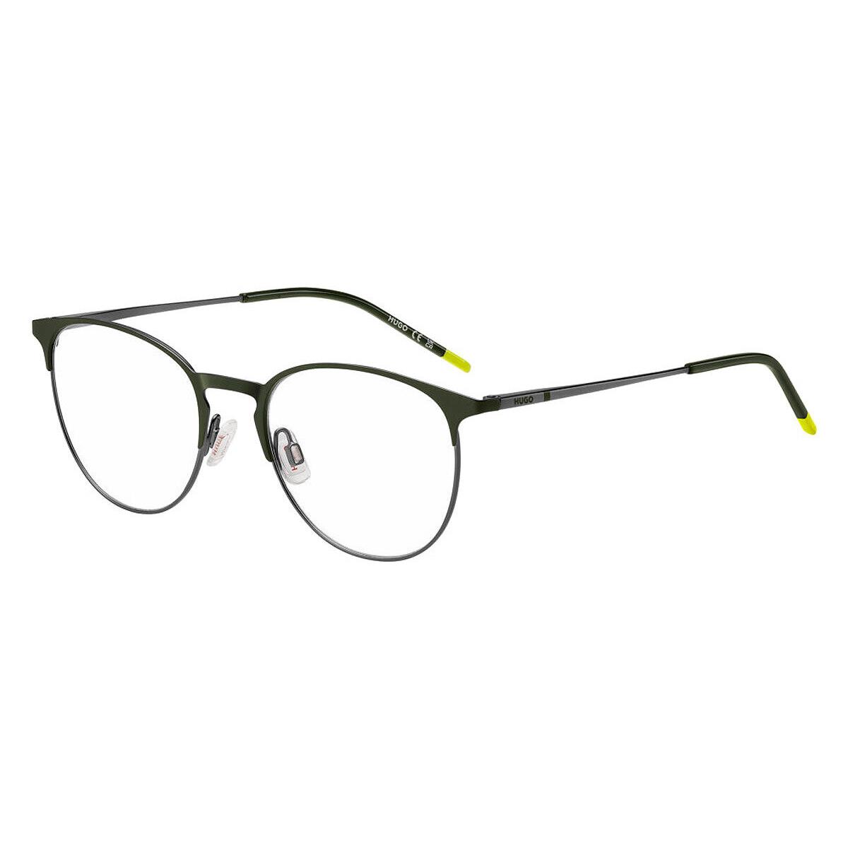 Hugo Boss HG 1290 Men Eyeglasses Matte Dark Ruthenium Green 52mm - Frame: Matte Dark Ruthenium Green, Lens: Demo