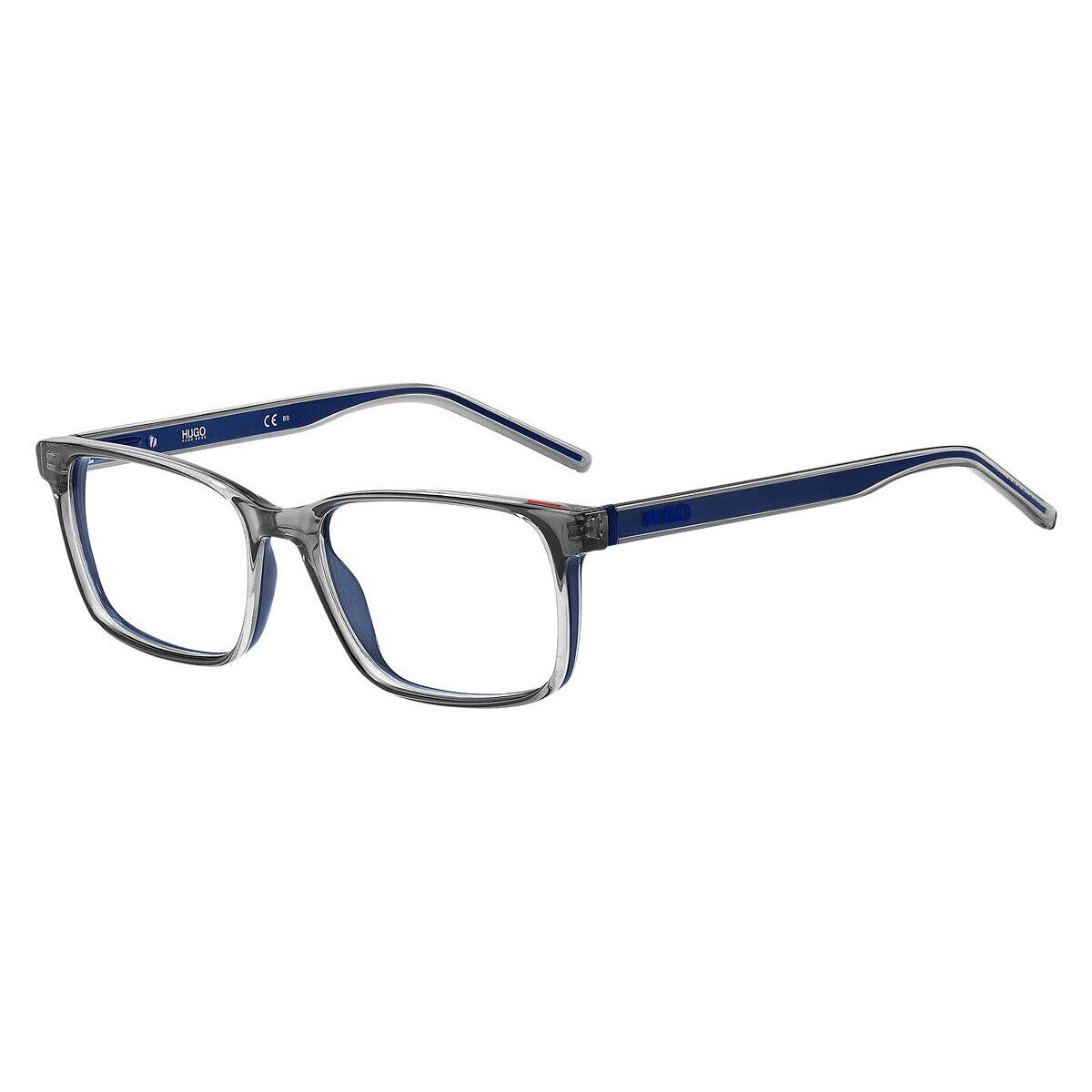 Hugo Boss 1163 Eyeglasses RX Men Gray Rectangle 55mm - Frame: Gray, Lens: Demo