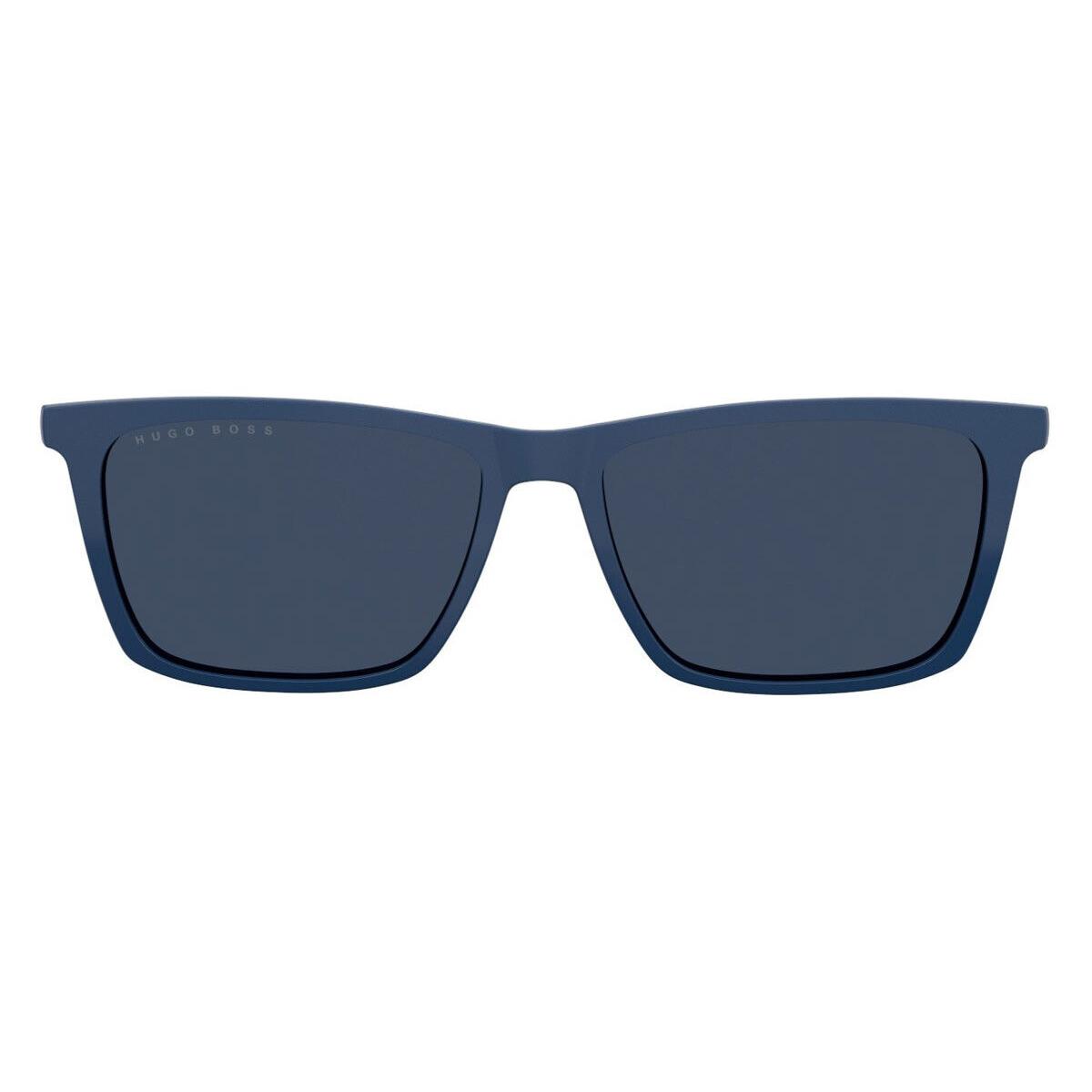 Hugo Boss 1151/cs Sunglasses Men 0FLL Matte Blue Rectangle 56