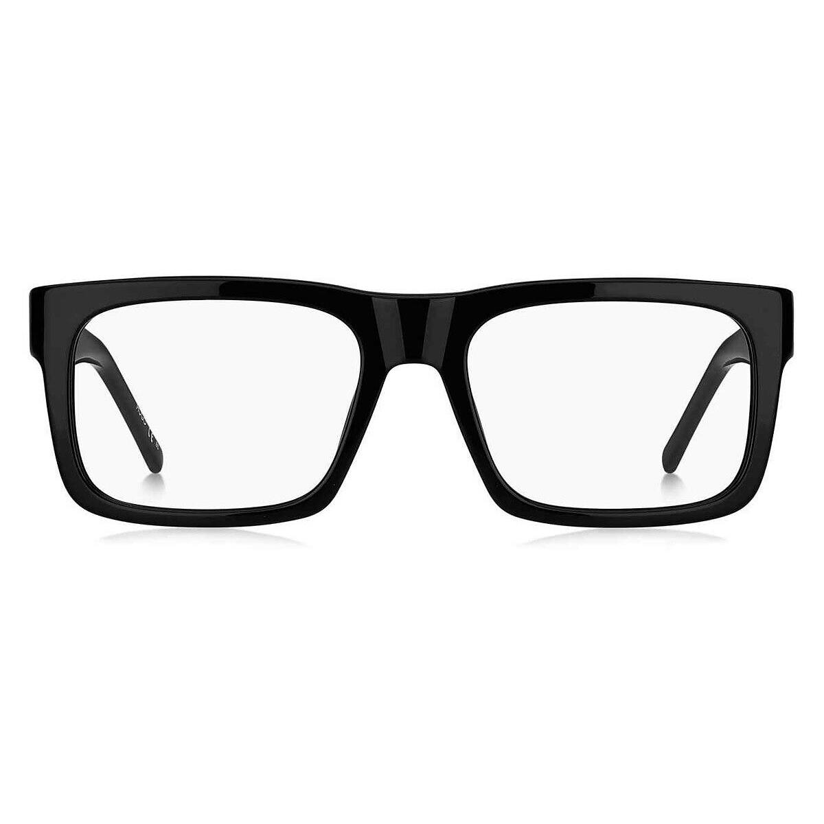 Hugo Boss HG 1257 Eyeglasses Men Black Rectangle 54mm