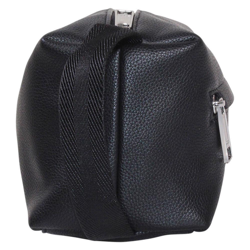 Hugo Boss Men`s Bag Ray-washbag Black Faux-leather Travel Case