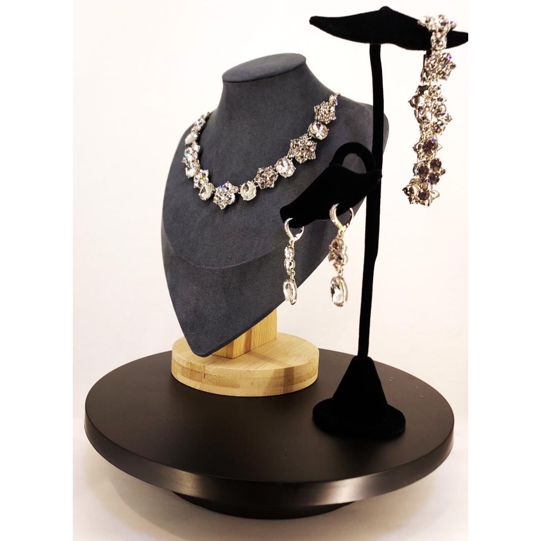 Givenchy Crystal Necklace Bracelet Earrings - Swarovski Elements
