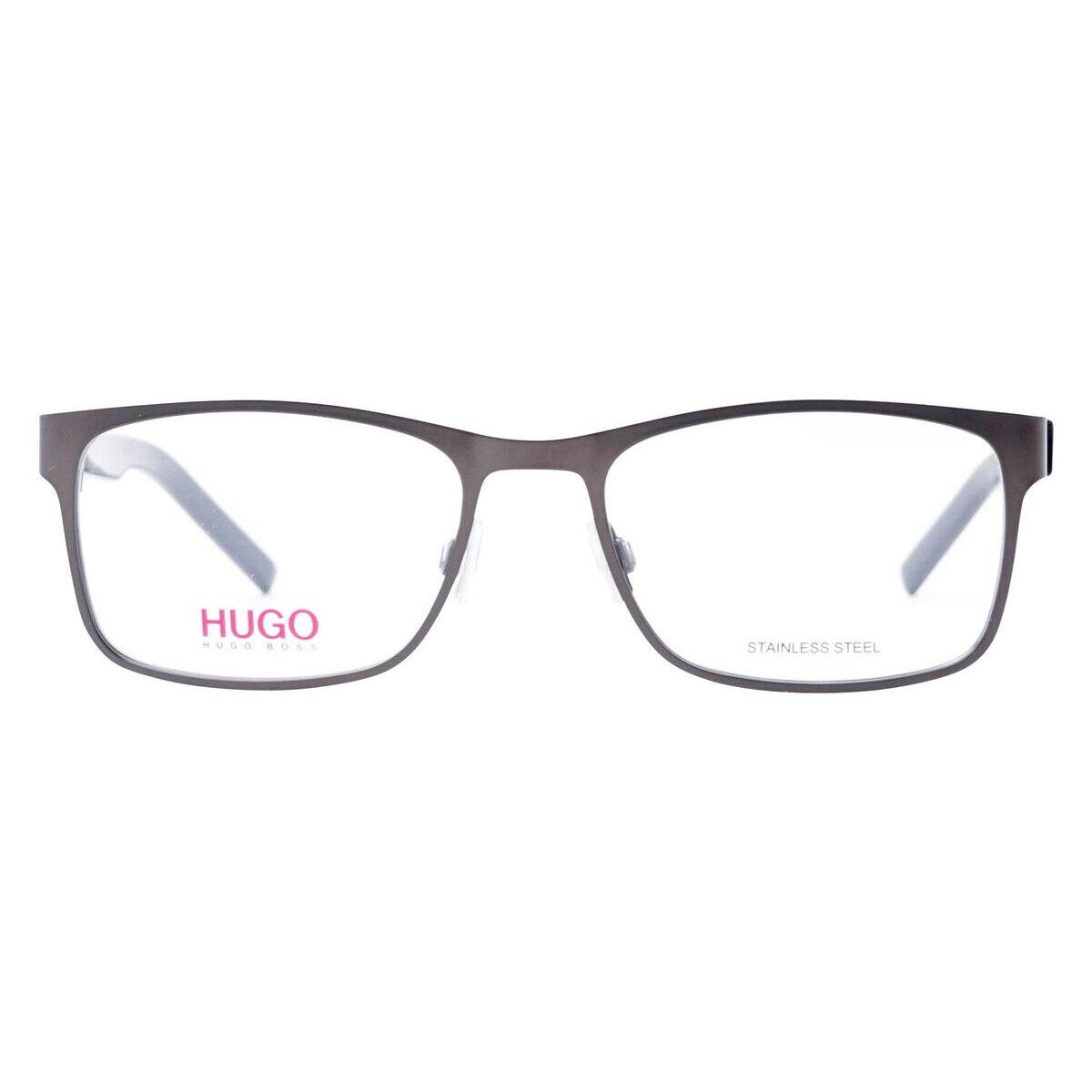 Hugo Boss 1015 Eyeglasses Men 0FRE Matte Gray Rectangle 54mm