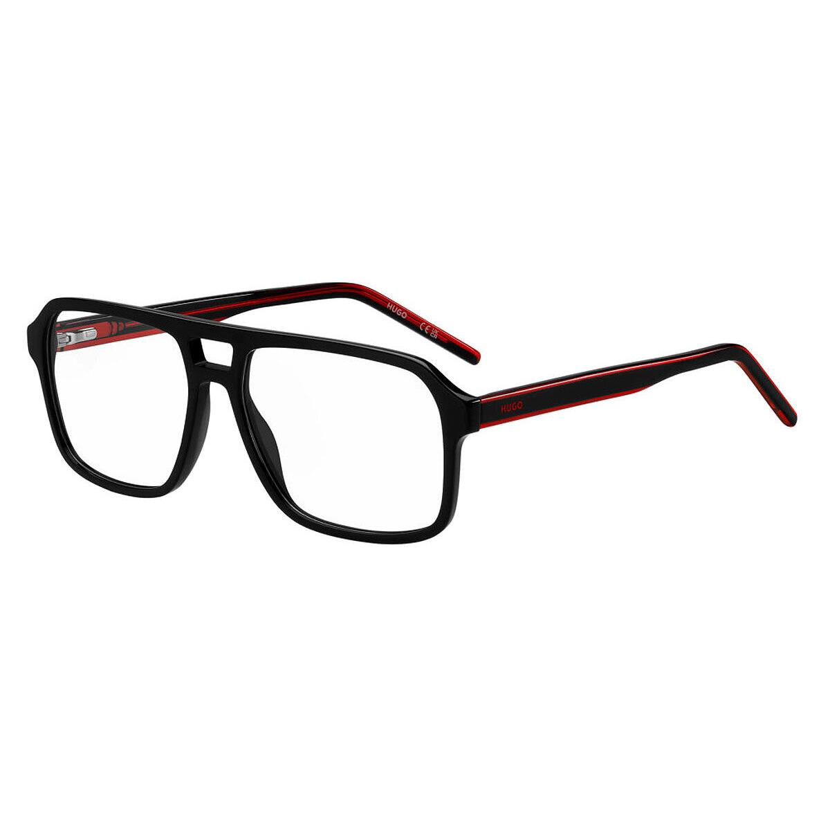 Hugo Boss HG 1299 Eyeglasses Men Black Red 55mm