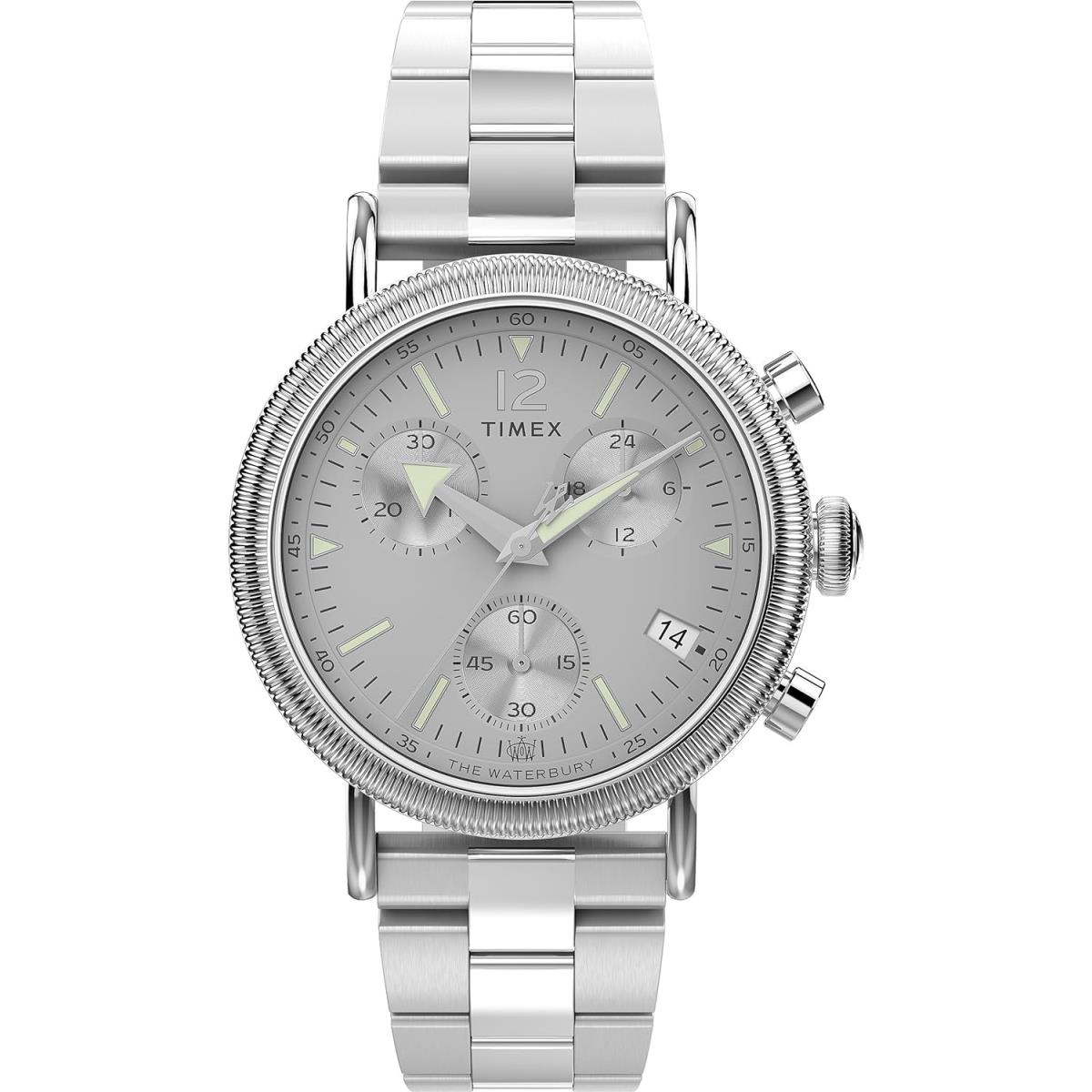 Timex Men`s Waterbury 40mm Traditional Watch Stainless Steel/Silver-Tone/Silver-Tone