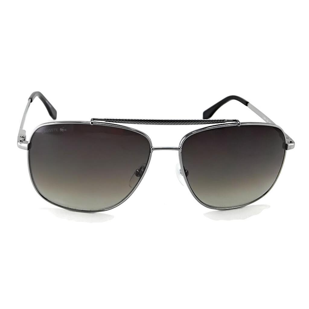 Lacoste Aviator Sunglasses L188S 035 Light Gunmetal / Brown Gradient Lens