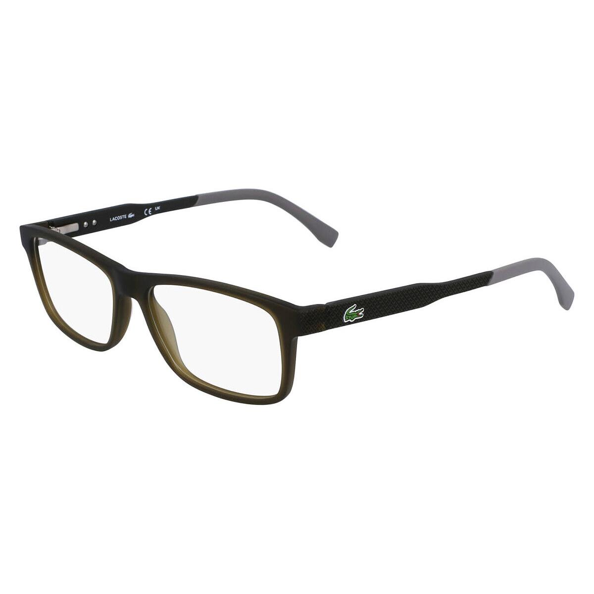 Lacoste L2876 Eyeglasses Men Transparent Khaki 53mm