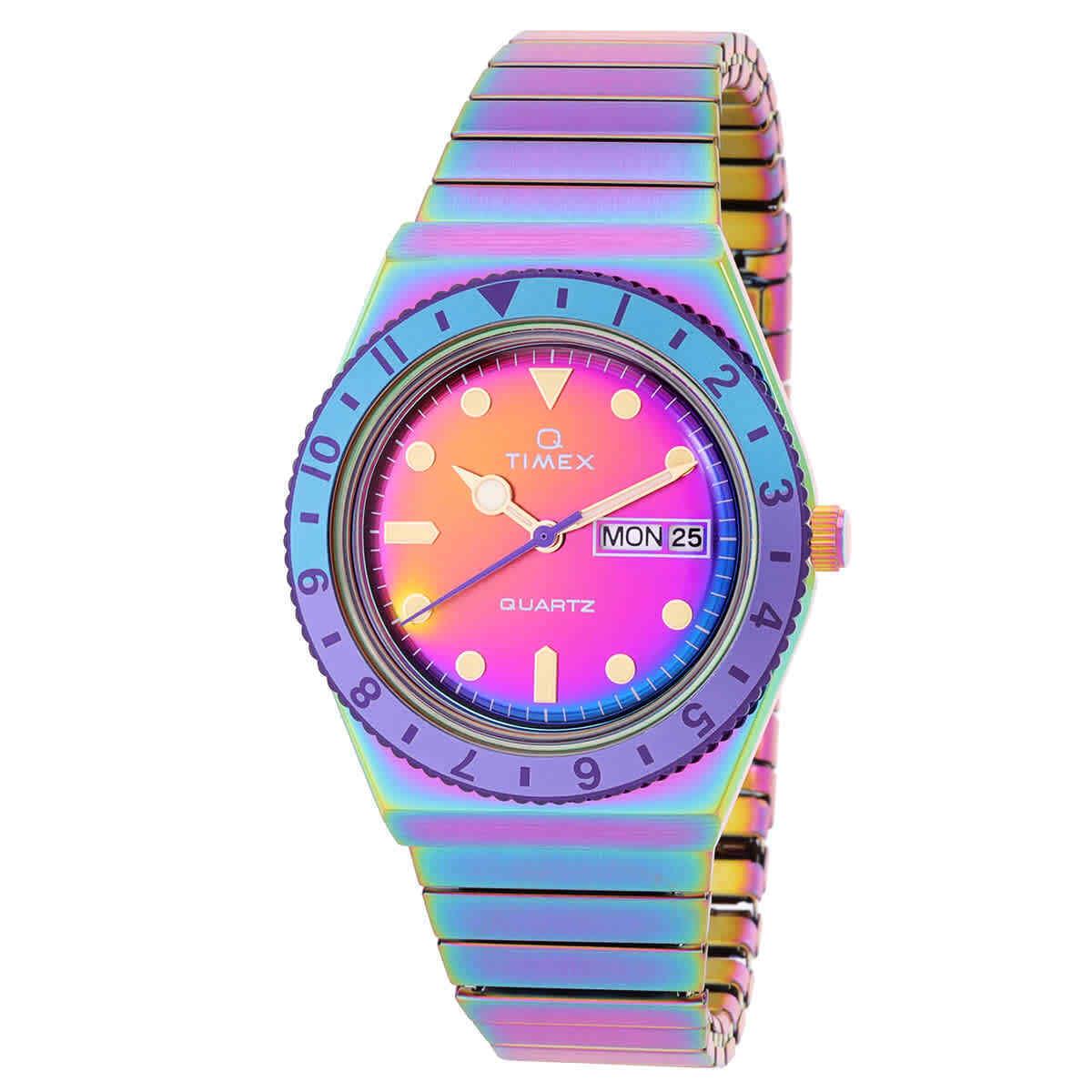 Timex Q Timex Iridescence Quartz Expansion Band Ladies Watch TW2W41100