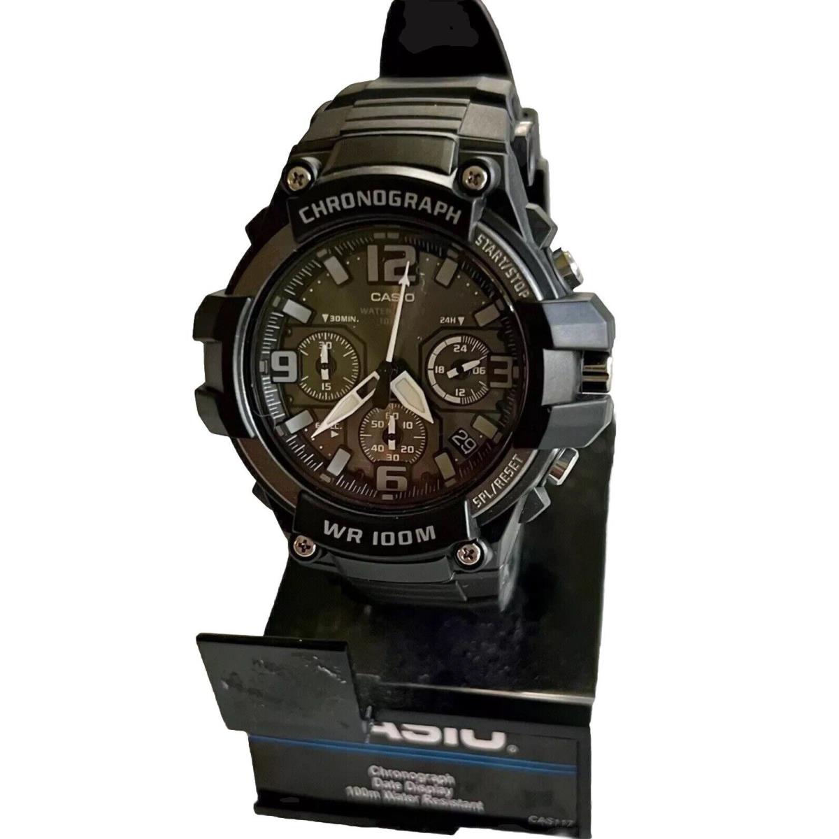 Casio MCW100H-13RT Chronograph 100m Stainless Steel Black Watch