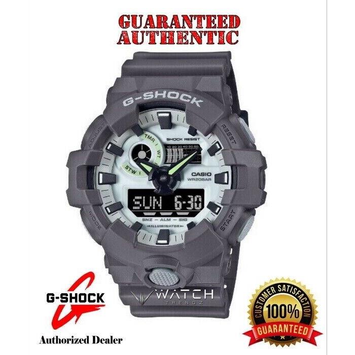 Casio G-shock GA700HD-8A Glowing Luminescent Dial Analog Digital Gray Watch