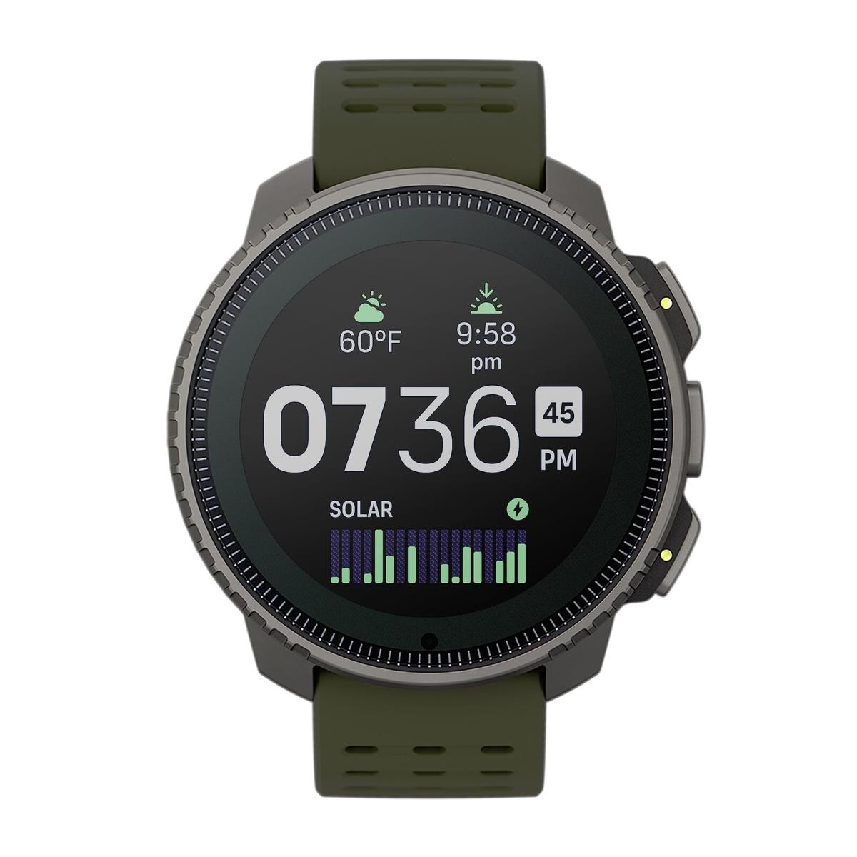 Suunto Vertical: Adventure Gps Watch Large Screen Offline Maps Solar Charging - Green, Band: Green