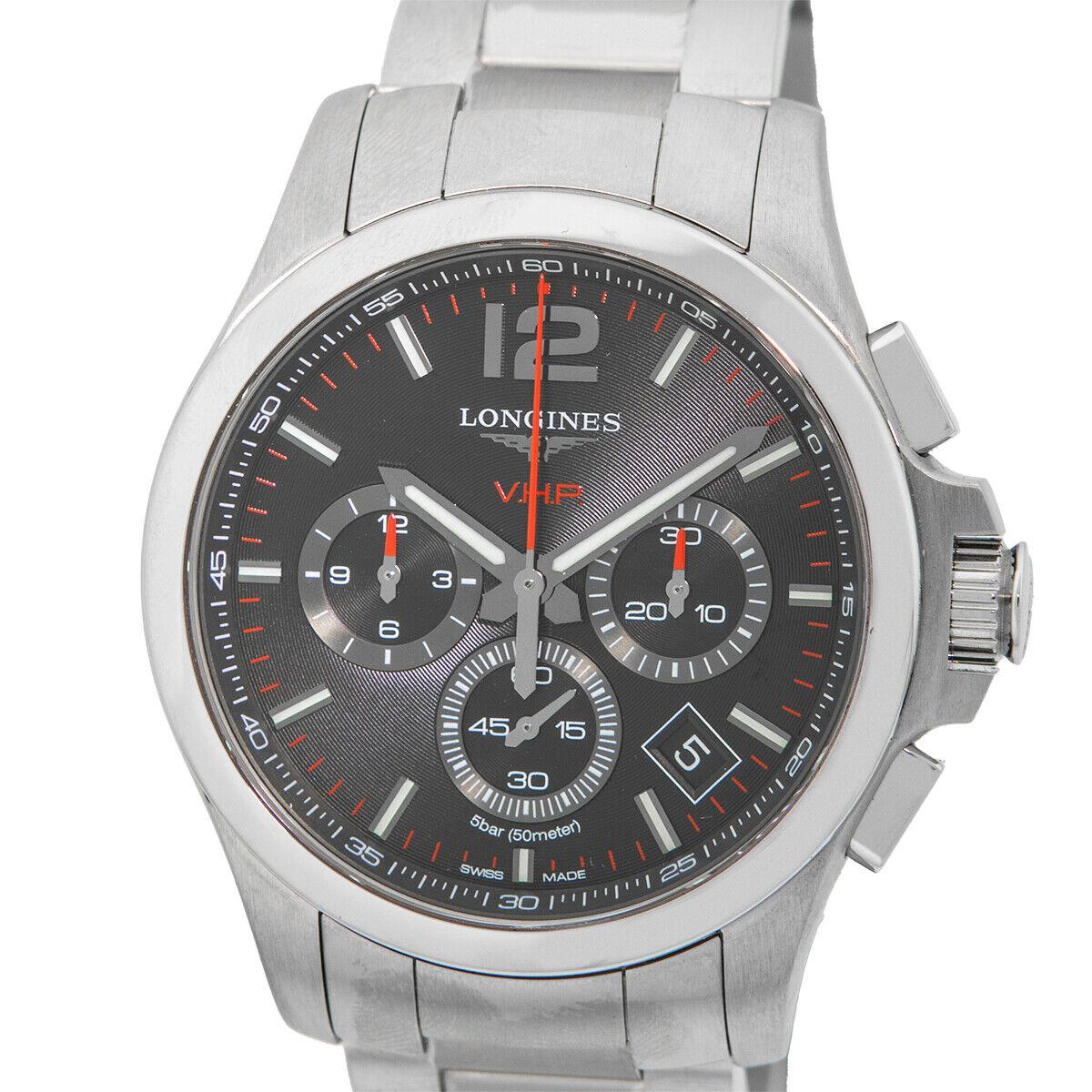 Longines Steel 42mm Conquest Vhp Chronograph L3.717.4.56.6 Box Warranty