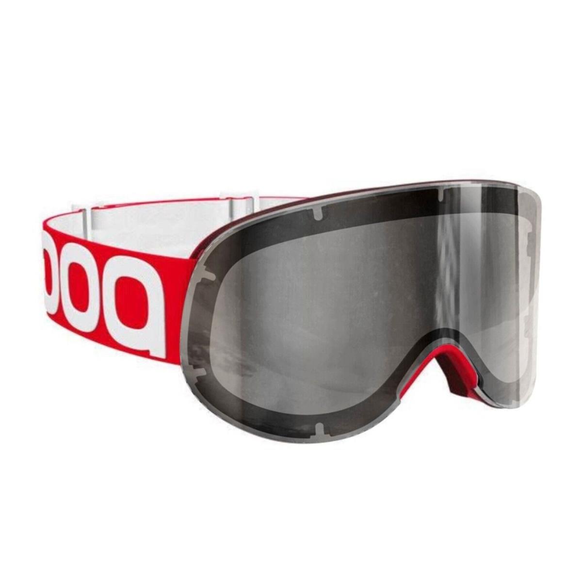 Poc Lid Lobes Goggle Lens Lid Bohrium Lead Red Persimmon Silver Mirror Lens