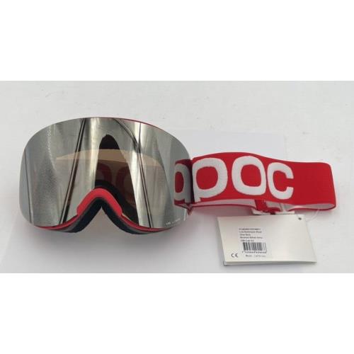 One Size Poc Lid Lobes Goggle Lens Lid Bohrium Red Bronze Silver Lens