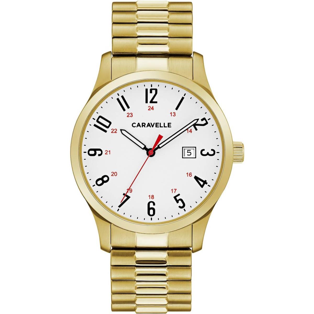 Bulova Men`s Traditional Date Quartz Watch Stainless Steel 40mm Gold Tone/White Dial