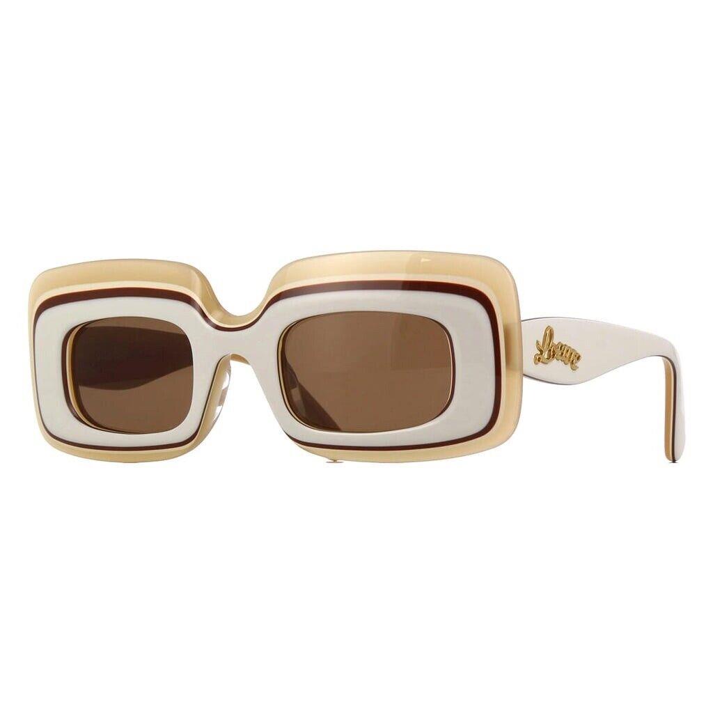 Loewe LW40139U 25E White Tan Brown Paula s Ibiza Sunglasses Women