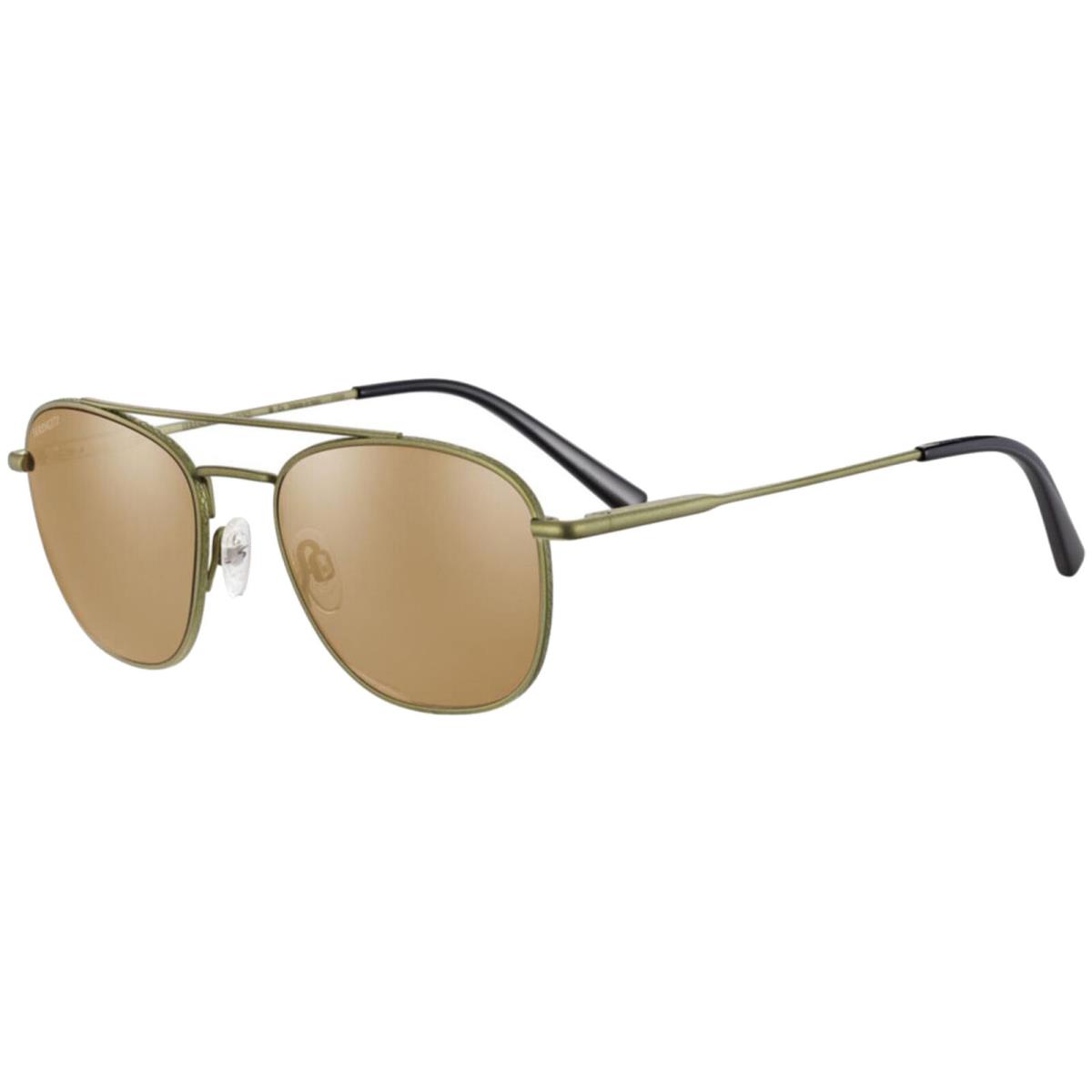 Serengeti Carroll Polarized Photochromic Sunglasses w/ Glass Lens - SS542 Italy Mt Khaki/Drivers Gold (SS542003)
