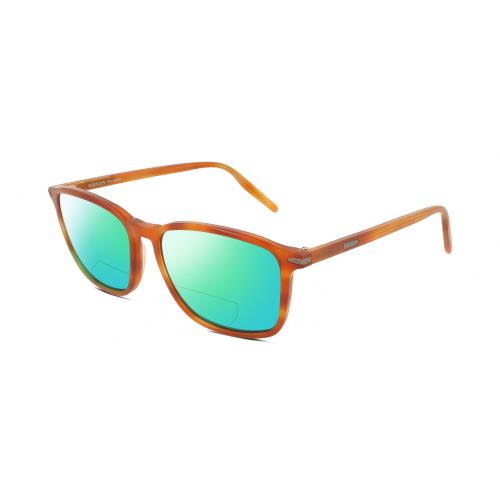 Serengeti Lenwood Unisex Polarized Bifocal Sunglasses Brown Crystal 57mm 41 Opt Green Mirror