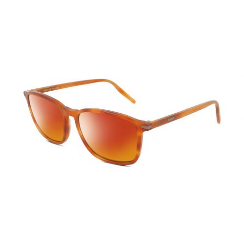 Serengeti Lenwood Unisex Polarized Sunglasses Caramel Brown Crystal 57 mm 4 Opt Red Mirror Polar