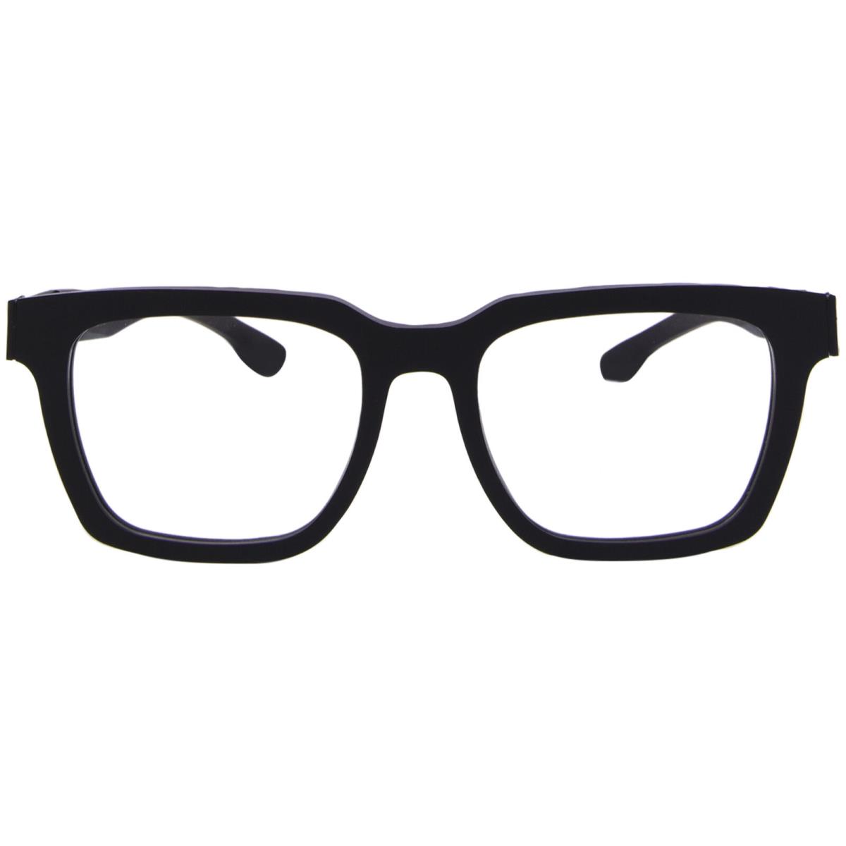 Ic Berlin Geoffrey Eyeglasses Men`s Matte Ecoblack Rough Full Rim 51mm