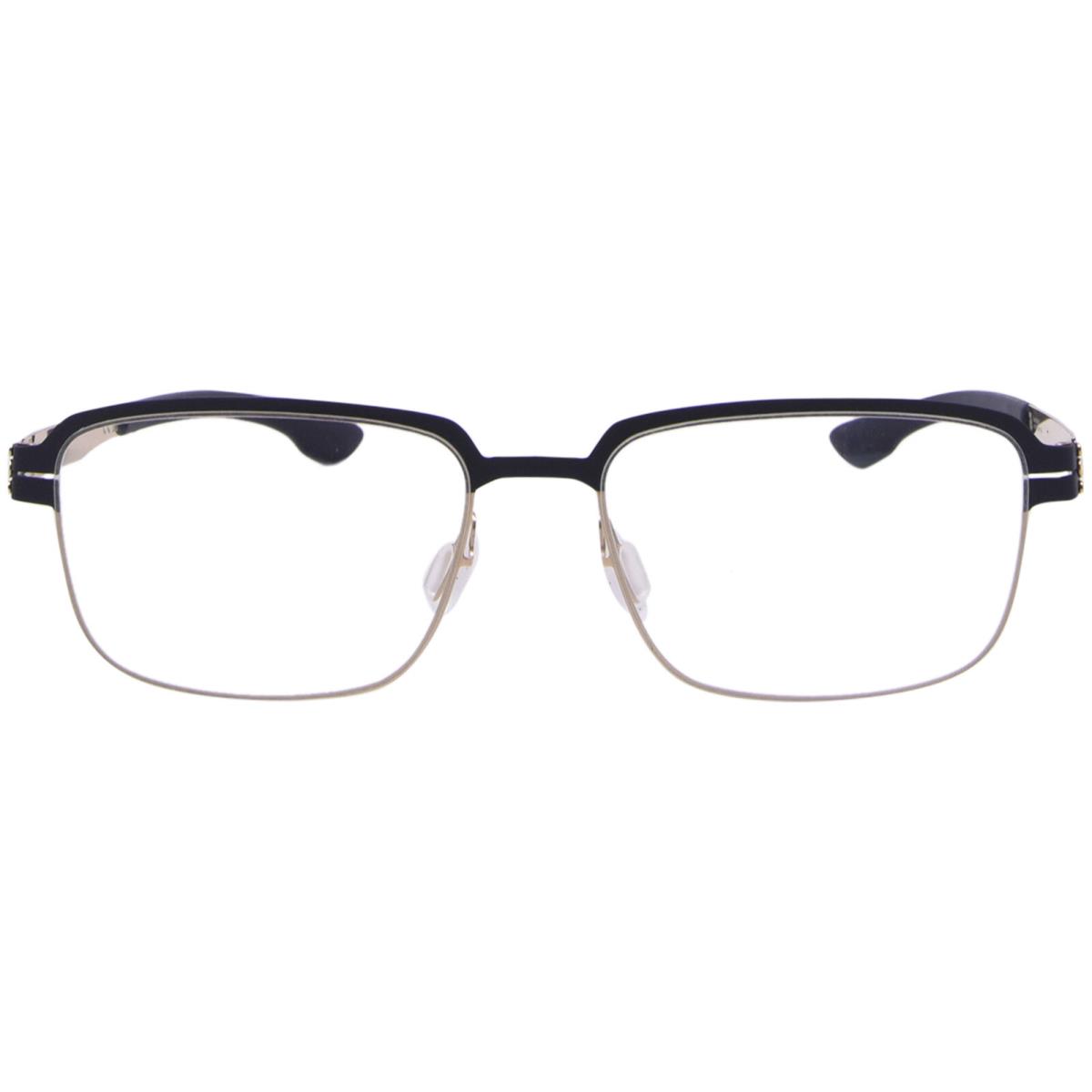 Ic Berlin Luan Eyeglasses Men`s Gold/marine Blue Full Rim Square Shape 53mm