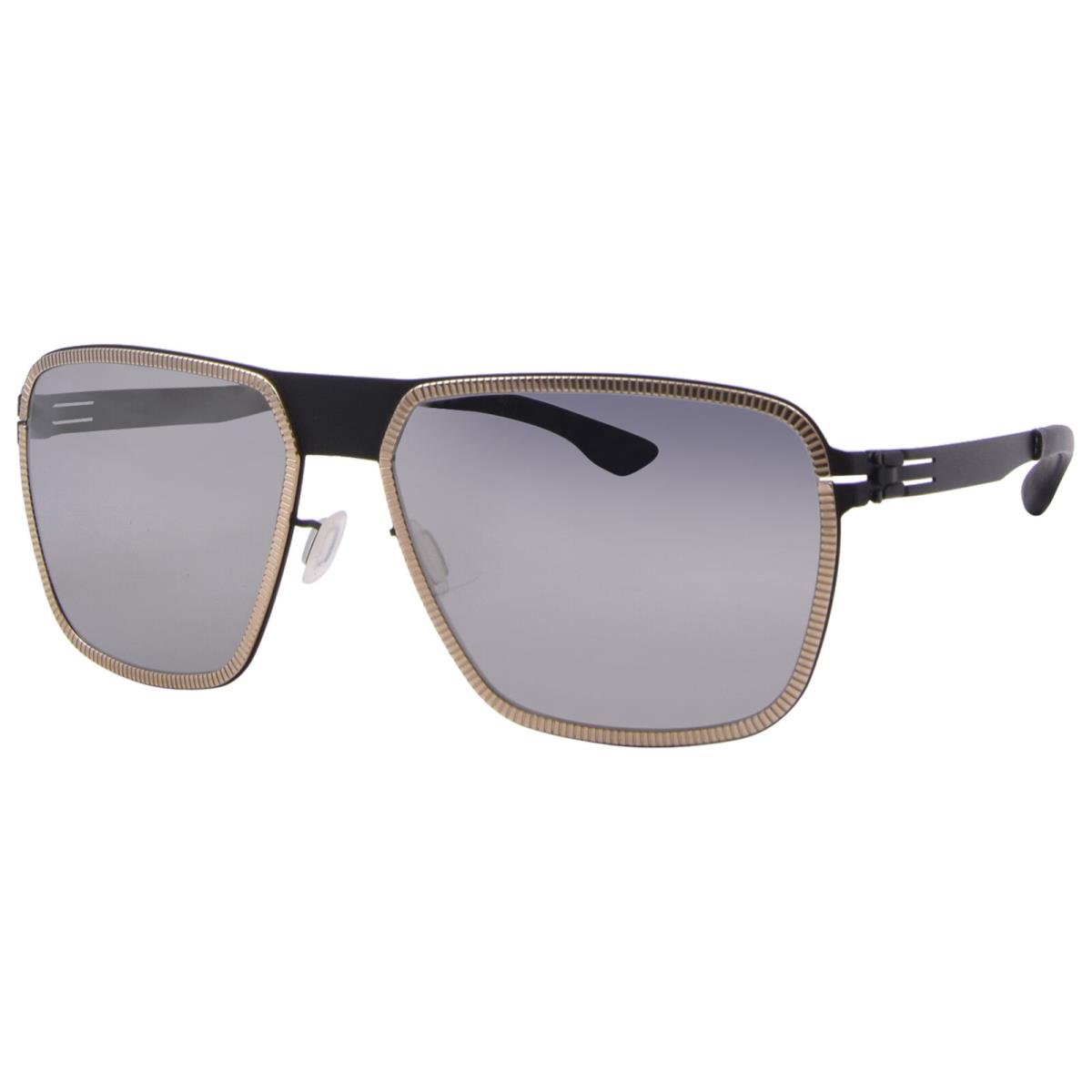 Ic Berlin Molybdenum Sunglasses Men`s Black/rose Gold/quicksilver 60mm