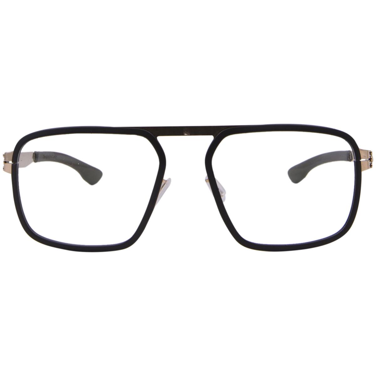 Ic Berlin Rhodium Eyeglasses Men`s Rose Gold/black/warm Grey Full Rim 54mm
