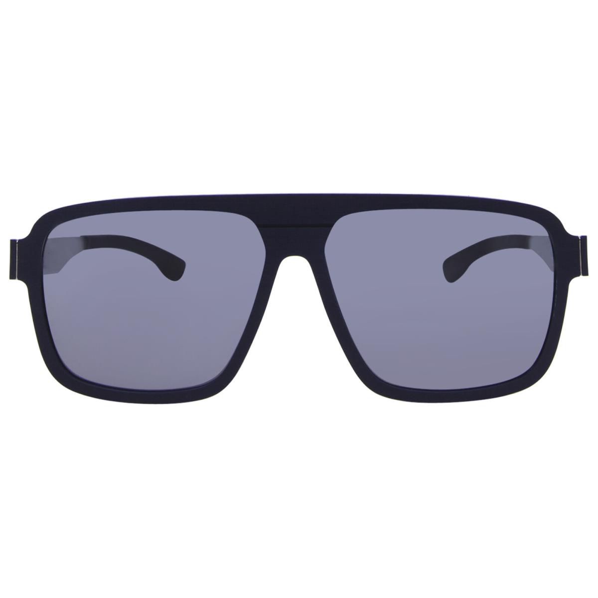 Ic Berlin Egon Sunglasses Men`s Blue Rough/pearl/true Blue/black Mirror 61mm