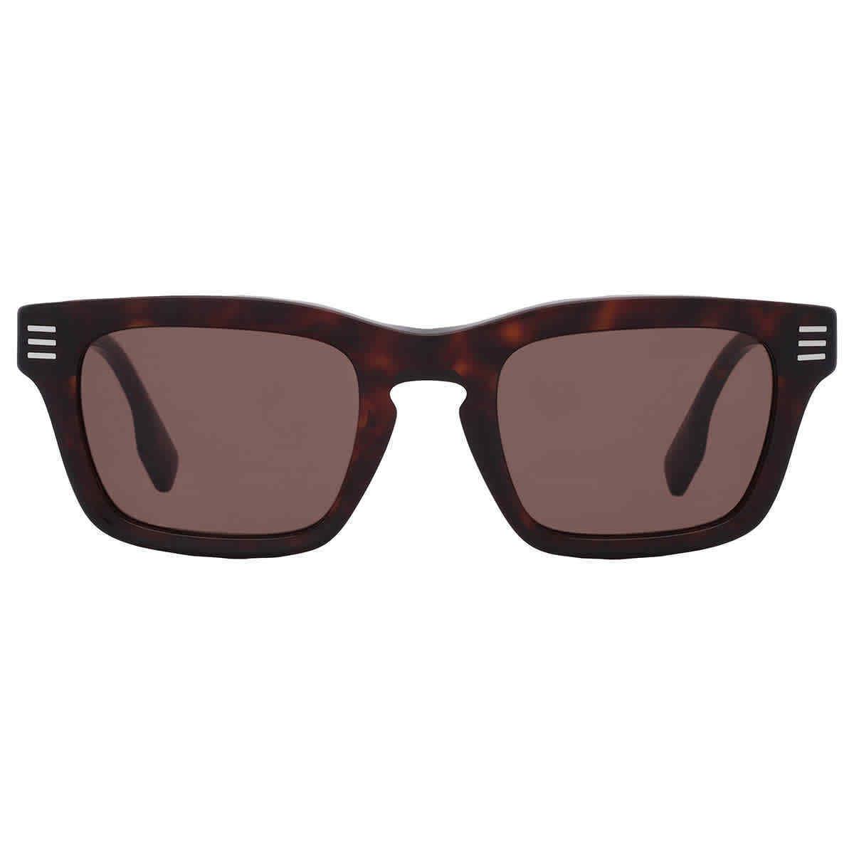 Burberry Dark Brown Rectangular Men`s Sunglasses BE4403 300273 51 BE4403 300273