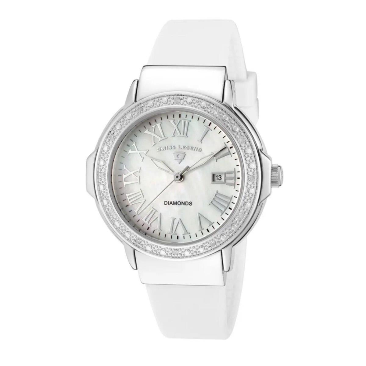 Swiss Legend Women`s 20032D-02-WHT South Beach Stainlessdiamond Watch